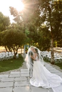 sara at her beautiful redland outdoor wedding